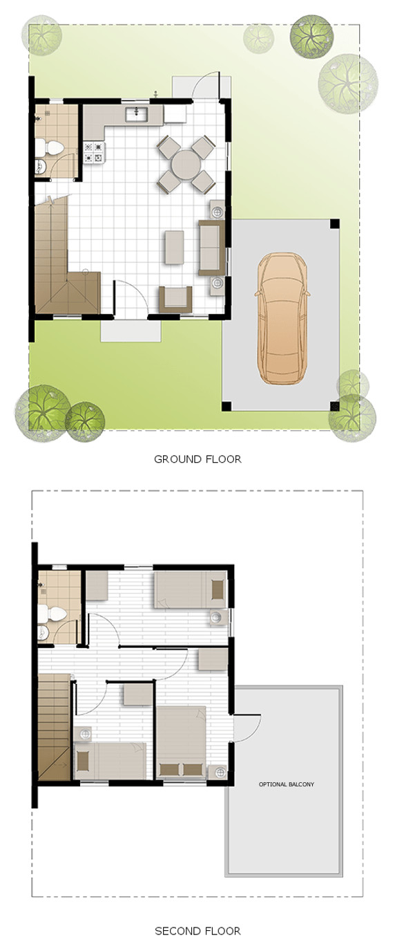 Cara Floor Plan House and Lot in Los Banos